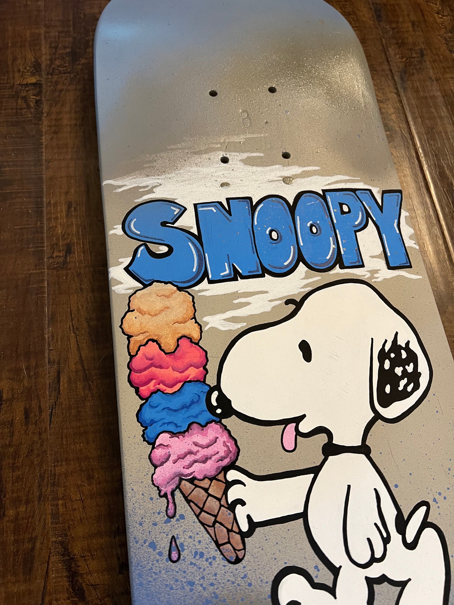 Hand painted Snoopy Skateboard Deck