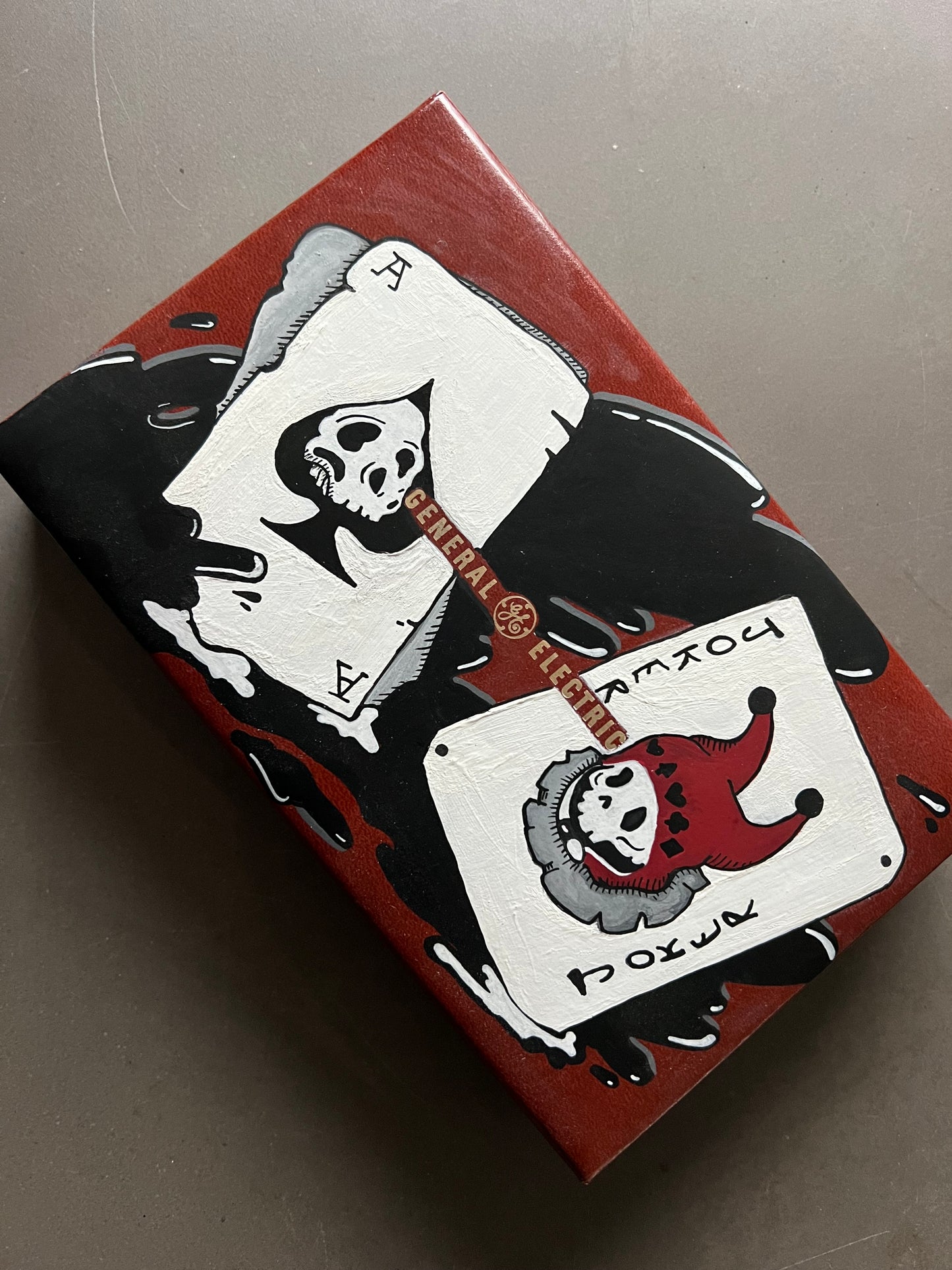 Hand painted vintage card box!