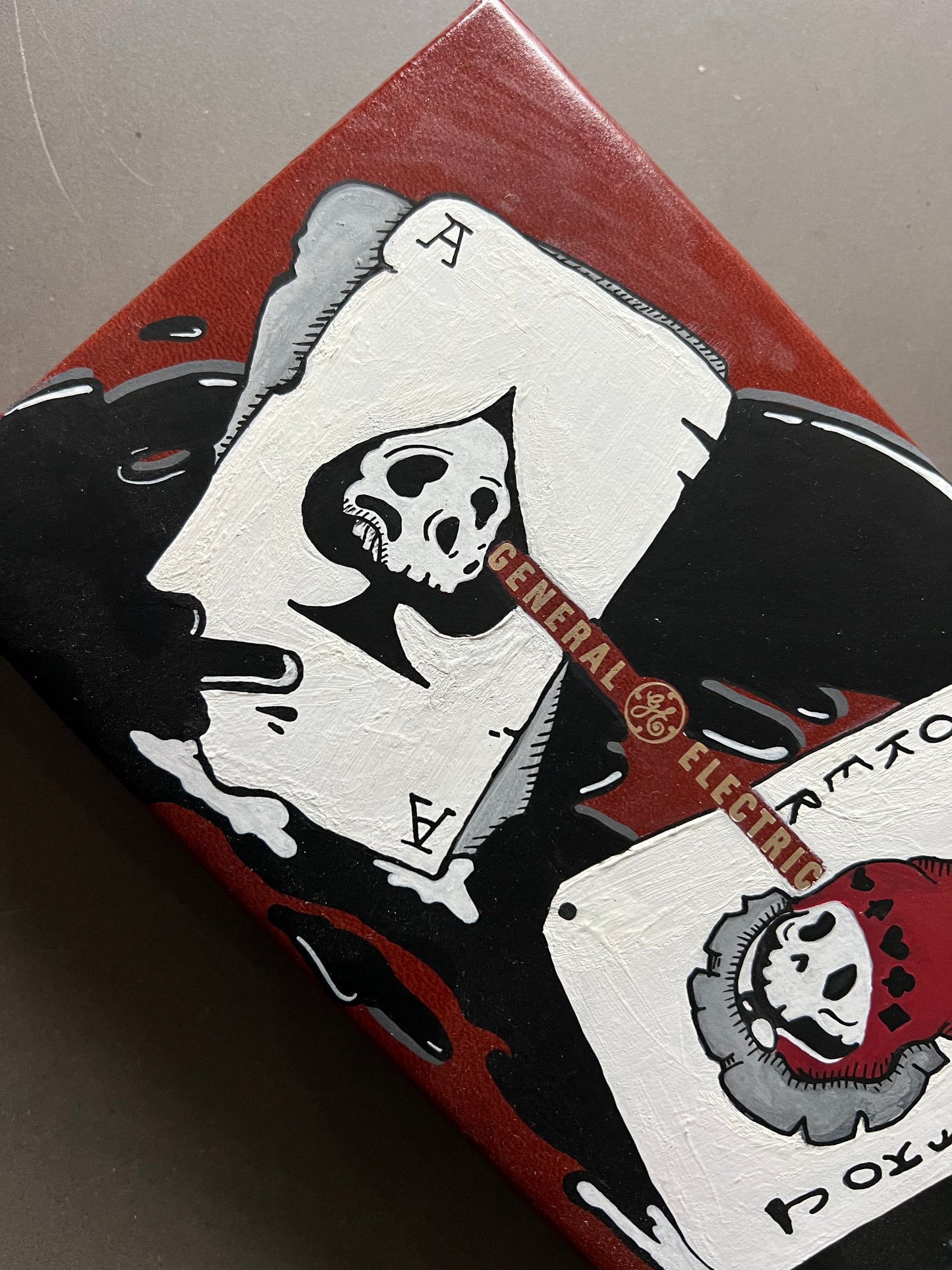 Hand painted vintage card box!