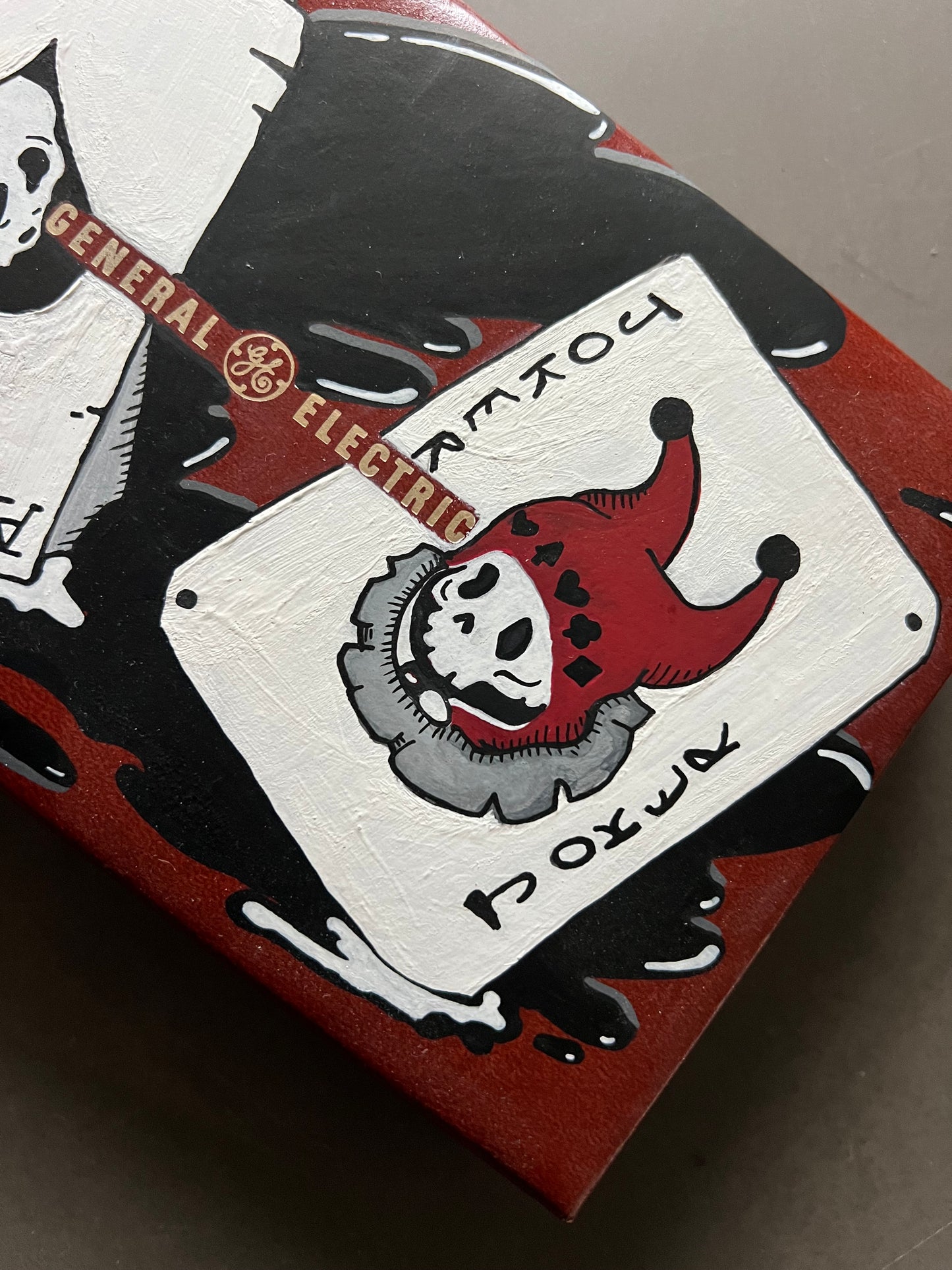 Hand painted vintage card box!