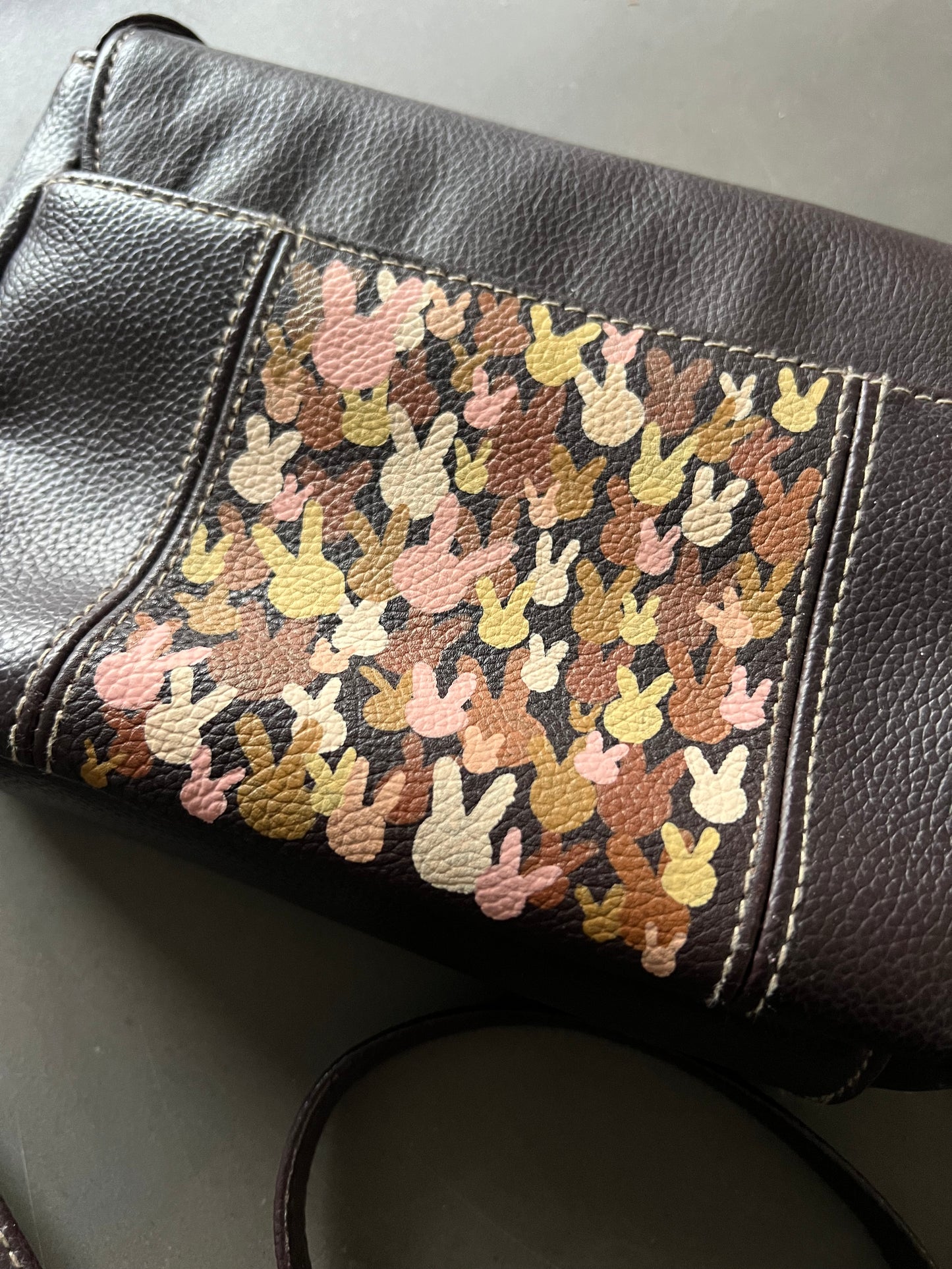 Hand painted Bunny purse!