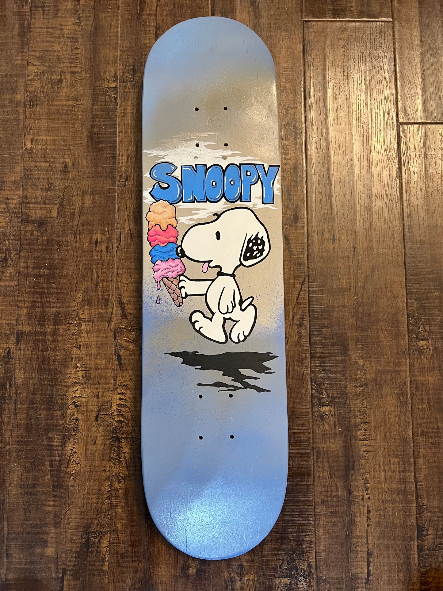Hand painted Snoopy Skateboard Deck