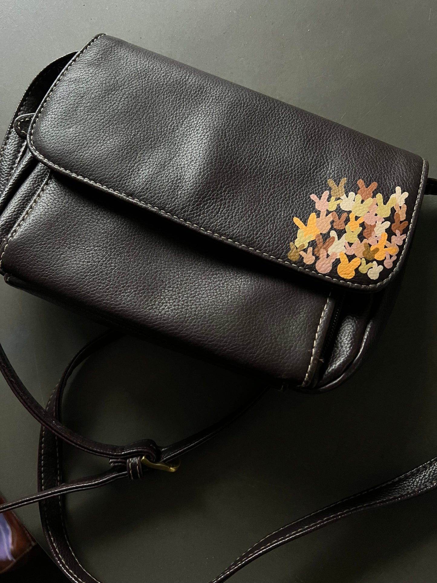 Hand painted Bunny purse!
