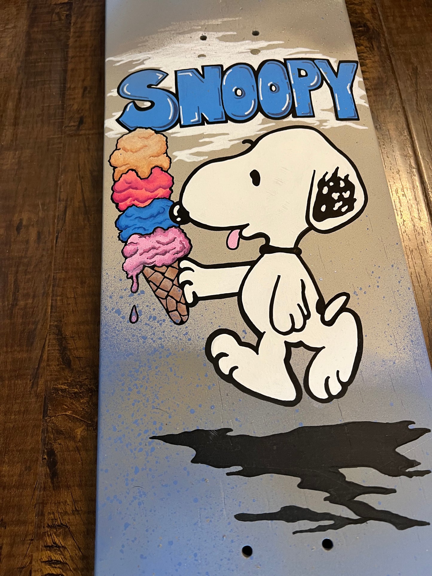 Hand painted Snoopy Skateboard Deck