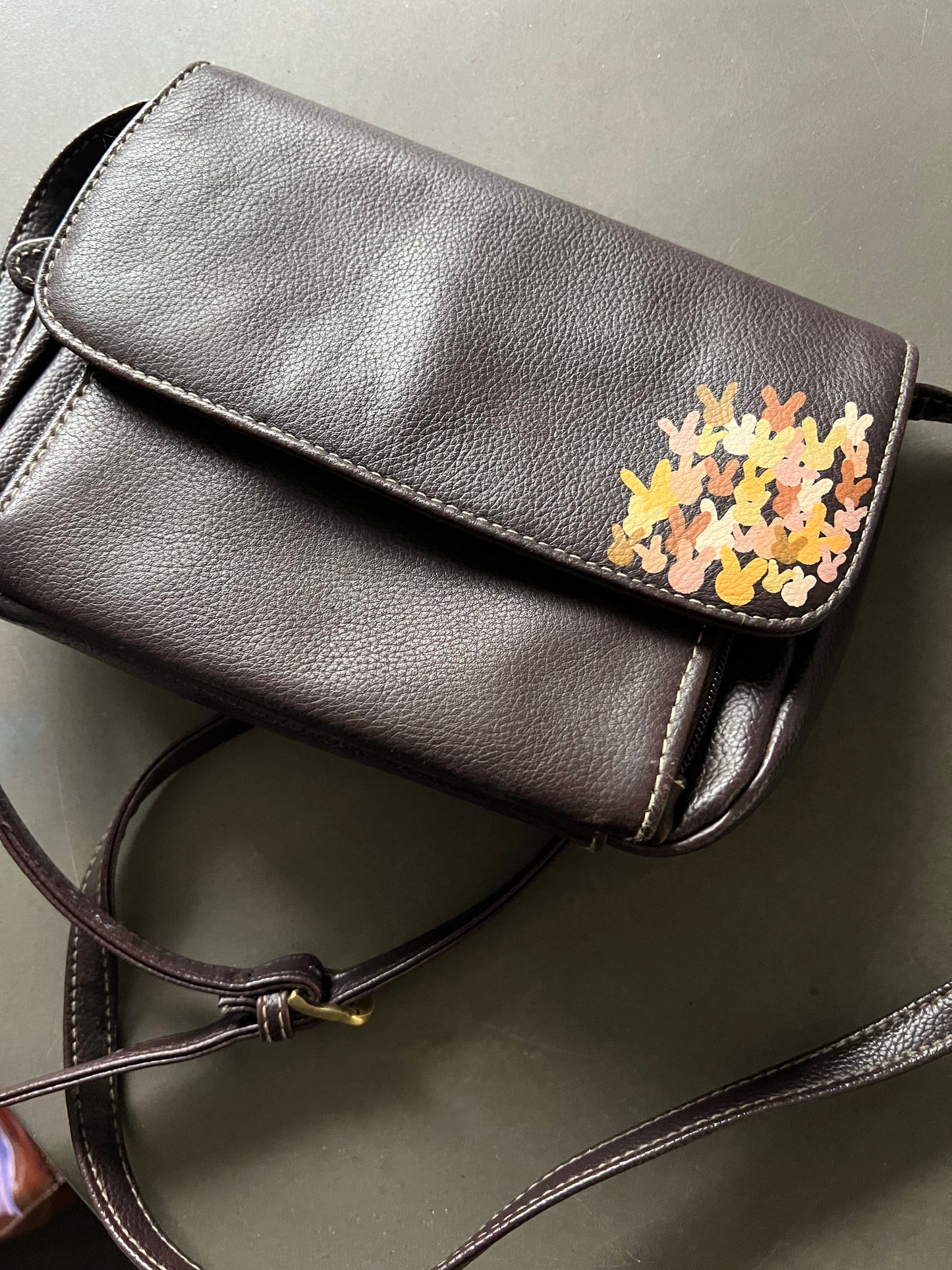 Hand painted Bunny purse!