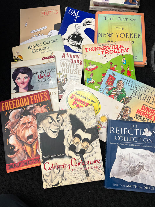 Large bundle of Political Cartoon Books