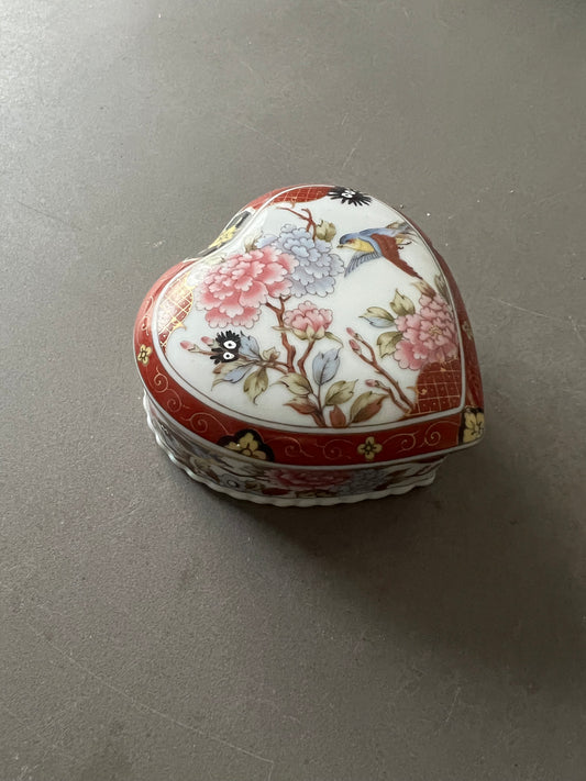 Vintage Glass Heart with Handpainted soot sprites from Ghibli!