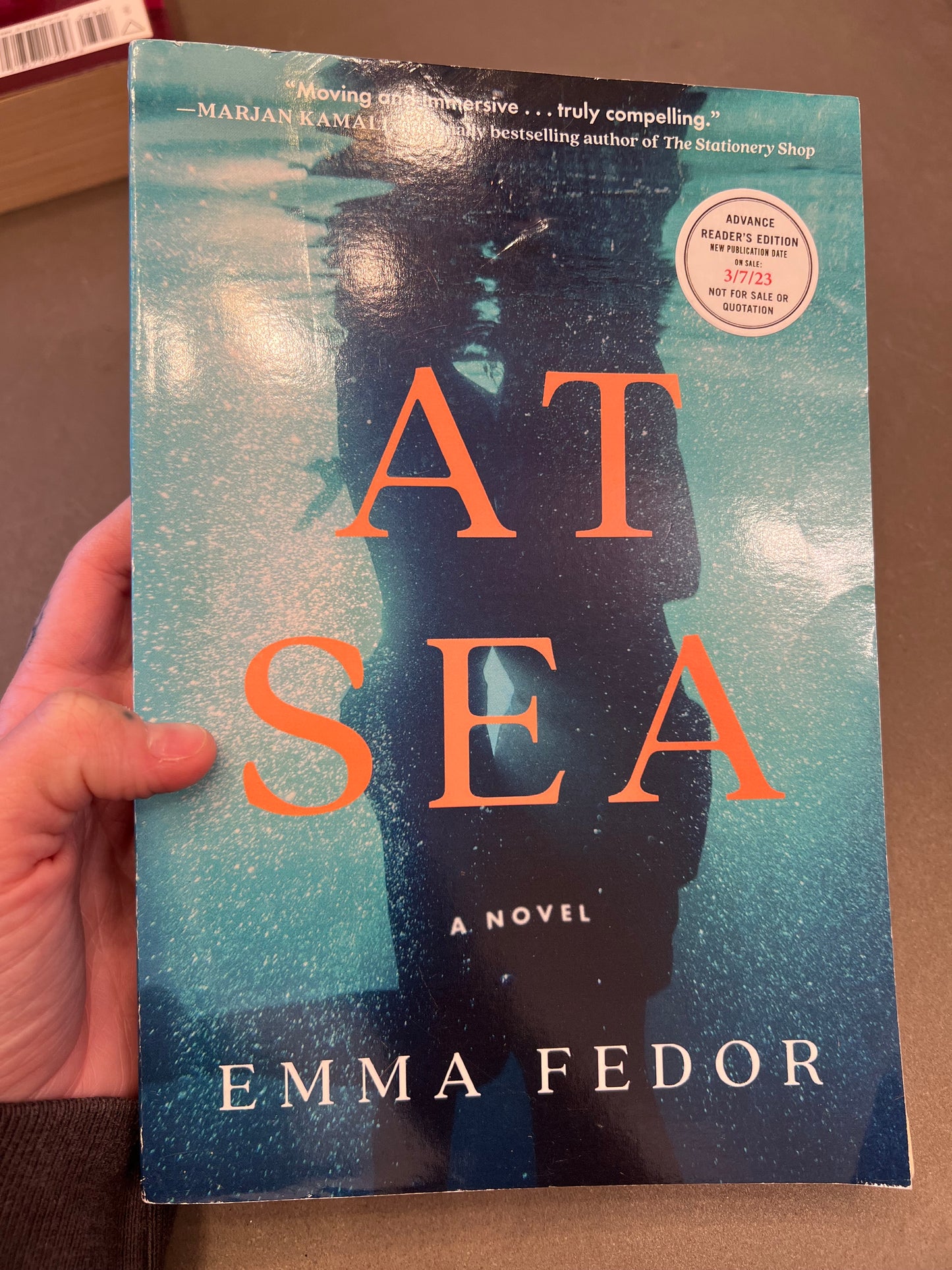 At sea