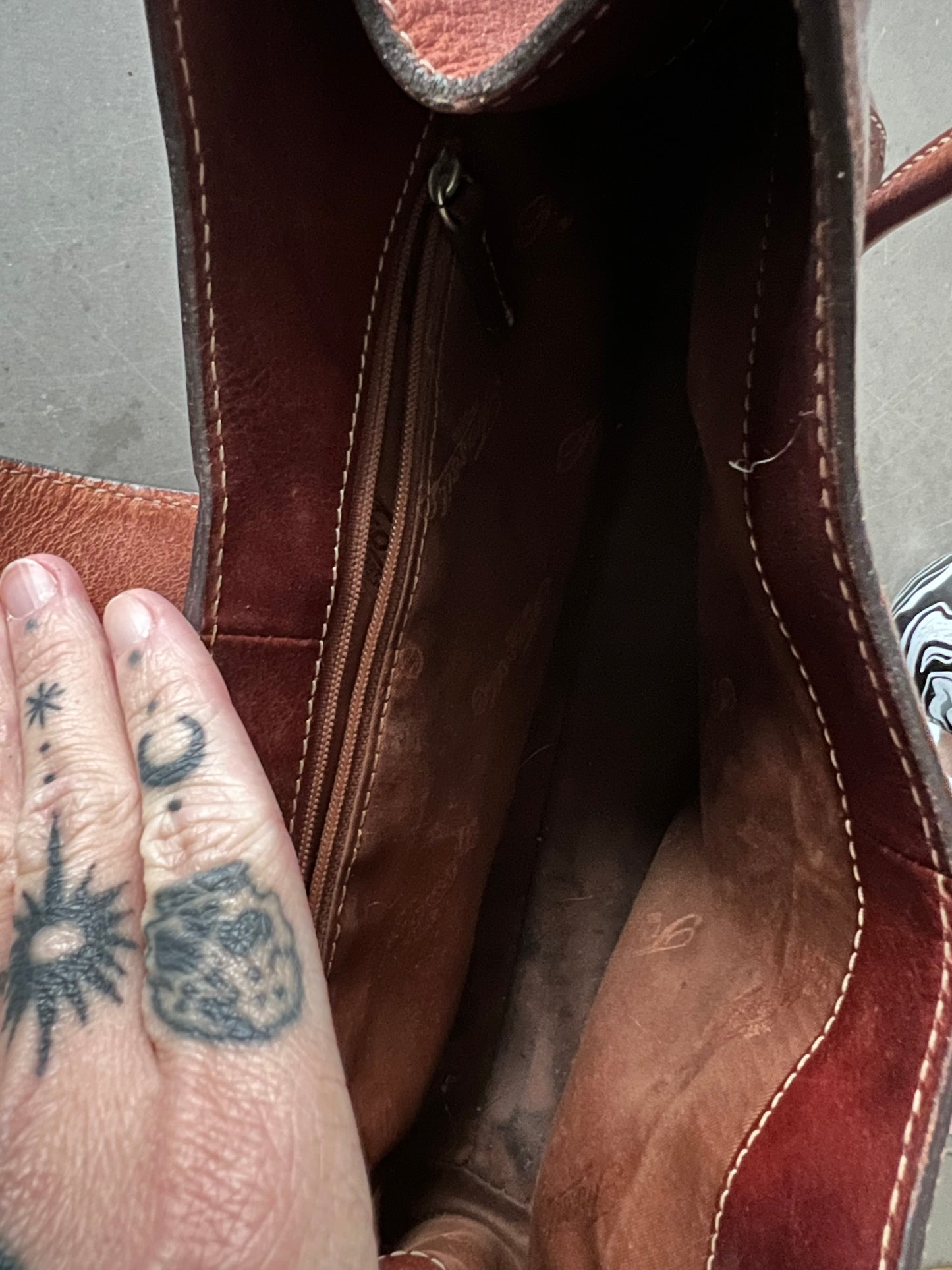 Vintage Fossil Hand Painted Purse