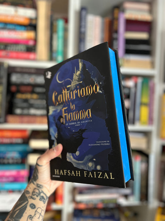 We Hunt the Flame Italian edition sprayed edges by Hafsah Faizal