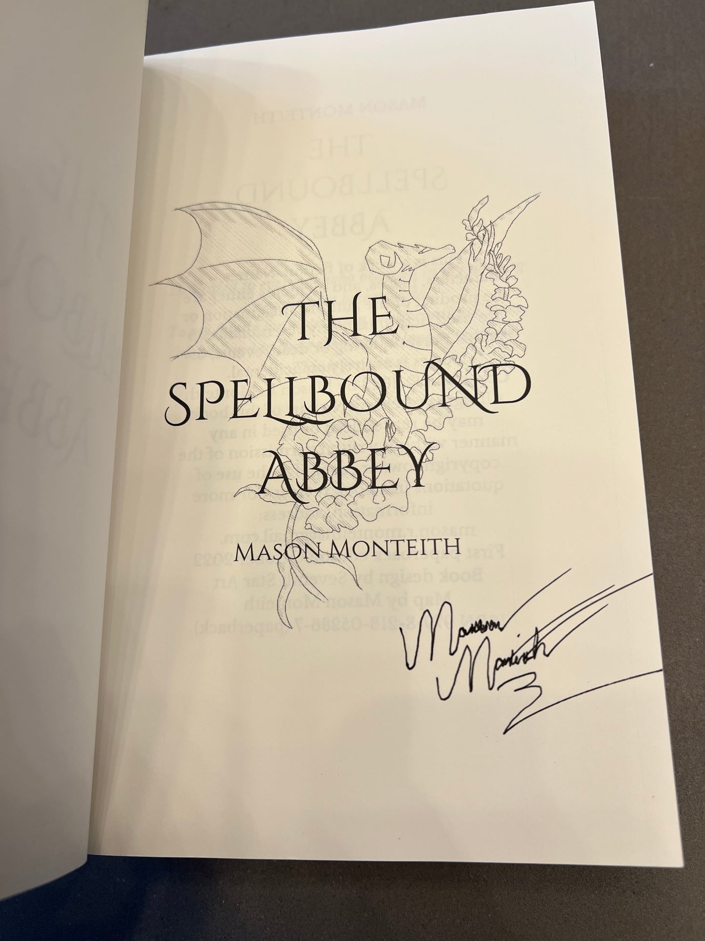 The Spellbound Abbey signed by Mason monteith