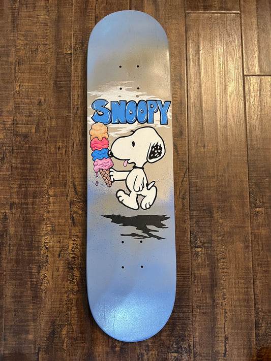 Hand painted Snoopy Skateboard Deck