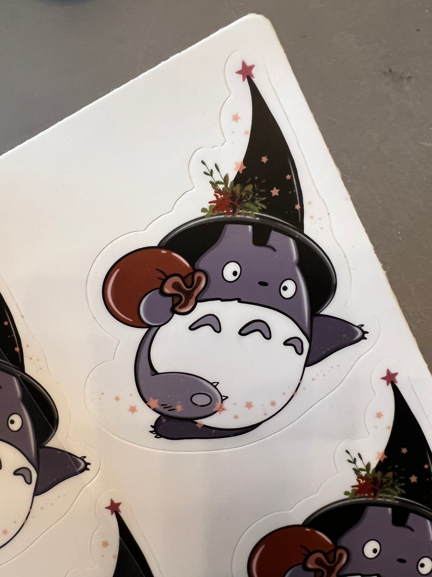 Witchy Totoro stickers made by me!